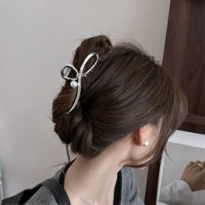 Kẹp Tóc Kim Loại Cỡ Lớn 14cm Mát Mẻ Phong Cách Mới 2024 Kẹp Tóc Đuôi Cá Sau Đầu Kẹp Tóc Trang Trí Đầu Kẹp Tóc Hợp Kim Nguyên Chất