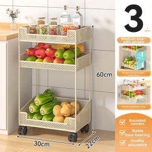 Multi-functional Portable Layered Vegetable and Spice Trolley