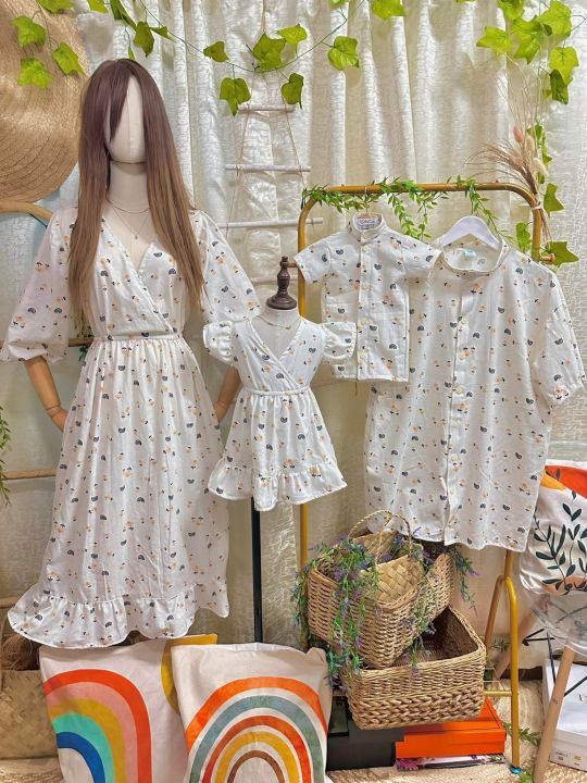 Multicolored twinning set for Mom + Son