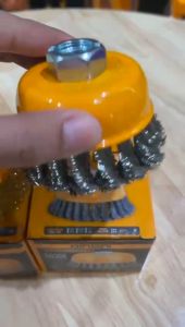 DINGQI Mata Gerinda Sikat Mangkok Brus Spiral Cup Brush Spiral 138103A