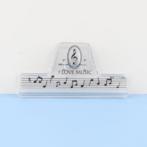 Transparent Music Note Clip Student Piano Sheet Music Holder Violin Quartet Songbook Clip Musical Gifts Plastic Clip