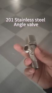 Stainless Steel Angle Valve 1/2 Nickel Brushed Faucet Hot / Cold water Bathroom faucet