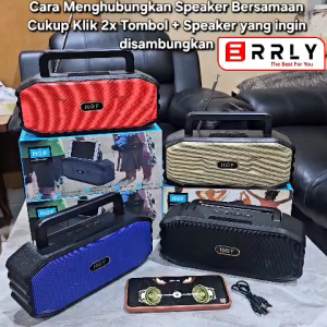 ERRLY HF001 Speaker Bluetooth Portable Subwooffer Speker Wireless H&F HF001 SplashProof Bisa Pairing Tws 2 IN 1