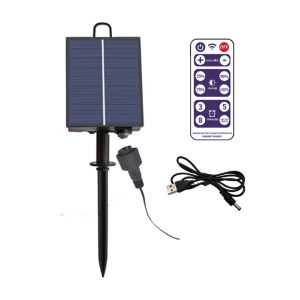 Boost Voltage 24V Solar Panel Controller with Remote for Christmas Garden LED String Copper Light for Outdoor Garden Decoration
