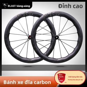 West Biking | Bộ bánh xe đạp đường trường Carbon Fiber Tubeless Clincher Phanh Đĩa