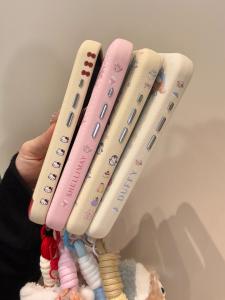 เคสโทรศัพท์มือถือลายหมีน่ารัก ดีไซน์การ์ตูน ป้องกันการตกหล่น สำหรับผู้หญิง พร้อมสายพันคอ สำหรับ Apple iPhone 16 pro 15 14 pro 13 15 pro Max