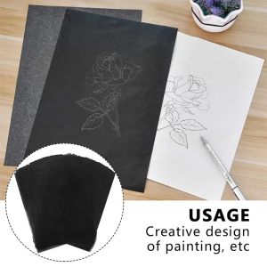 50 Sheet A4 Size Copy Carbon Paper Reusable Tracing Transfer Paper for Office School Home Canvas Wood Glass Metal Ceramic