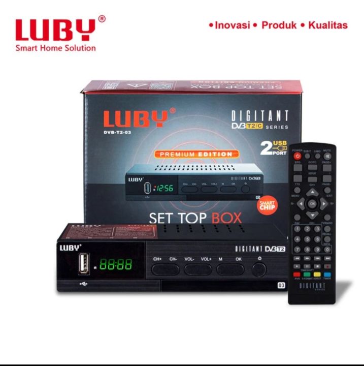 LUBY SET TOP BOX DVBT203 STB SIARAN DIGITAL SNI BAGUS KUALITAS