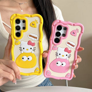 Sanrio | Kawaii Cheese Hello Kitty Phone Case For Samsung Galaxy S26 S25 S24 S23 S22 Ultra Plus A15 A16 A34 A55 Soft Silicone Back Cover