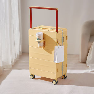 Multifunctional Travel Suitcase Wide Pull Rod Aluminum Frame Large Capacity 20 Inch Boarding Password Box for Men And Women