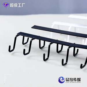 Kệ Treo Dụng Cụ Nhà Bếp Gắn Tủ Móc Treo Ly Tách và Đồ Nhà Bếp Dưới Kệ 10 Móc