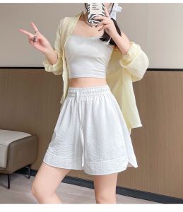 Quần Thể Thao Mùa Hè 2025 Quần Dài Năm Điểm Rộng Rãi Ice Silk Mountain Brown Quần Dài Thường Ngày Màu Trắng Quần Dài Thể Thao