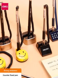 deli | Desktop Fixed Anti-Lost Ballpoint Pen with Suction Cup for Office Use