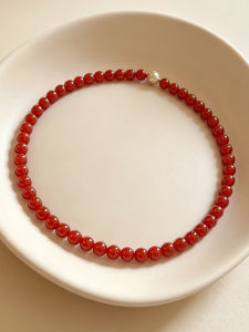 YISHU | Red Natural Agate Necklace