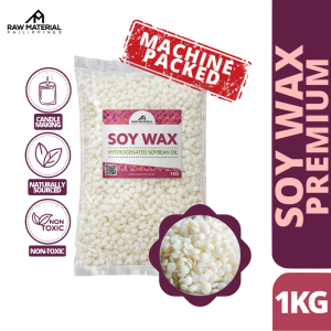 RMPH 1kg Organic Soy Wax - Premium Quality Machine-Packed Supplies for Natural Candle Making