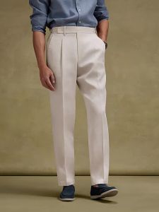 Cotton Linen Blend Mens Business Casual Pants