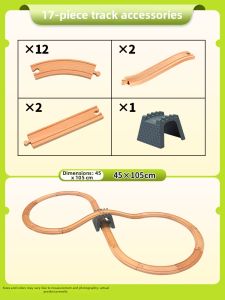 Magnetic Electric Wooden Train Set