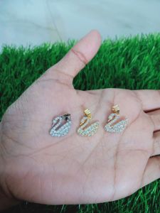 kalung perak asli silver 925 lapis emas/kalung itali kaca+liontin swan mp full/asli silver/fashion wanita