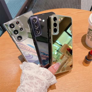 Mirror Glass Phone Case for Samsung S24U/S25U S23U/S22U High End Simple Protective Cover S21+ Anti Fall Hard Shell Trendy Men
