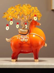 Tượng Ngựa Cỏng Cây Tiền Phong Thủy Quà Tặng Tân Gia Khai Trương Sinh Nhật Người Tuổi Ngọ Decor