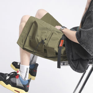 Men Shorts Casual Workwear Shorts Convenient Sashes Summer Fashion Quick Dry Five-Quarter Length American Style Versatile Sporty