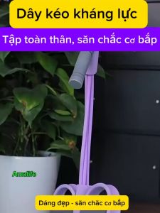 Dây Tập Bụng - Dây Kéo Đàn Hồi Kháng Lực 6 Ống Cao Su 4 Ống Dây Tummy Trimmer Tập Gym Tăng Cường Cơ Bắp Tại Nhà