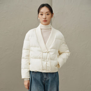 Yigue | Chinese Style Embroidered White Womens Outwear