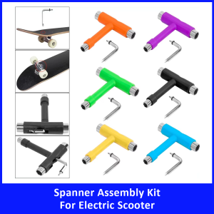 T Shape Allen Key Multifunction T Shape Skateboard Wrench Adjusting Tool For Electric Scooter MTB Bike Part Ratchet Socket Tools