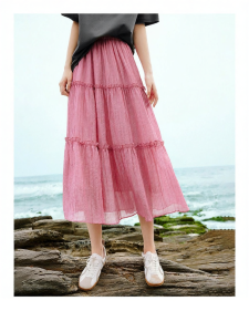Toyouth | Chân Váy Dạng A-line Mid Length Hoa Văn Ren