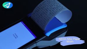 Android 12 POS Terminal Device with 58mm Thermal Receipt Bill Printer Label Maker Barcode Sticker Printing or 1d 2D Scanner NFC All-in-one Loyverse free App for Retail Store