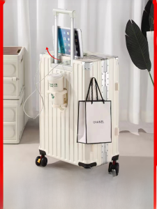 High Capacity Aluminum Frame Luggage Bag with Silent Brake And Thickened Handle for Travel And Check-In Fashionable Trendy Style