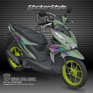 Decal Fullbody Motor Honda Beat Deluxe Smartkey Beat Street 2020-2024 Grafis 135 Thailand