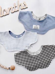 MIMUHOUSE | Safe Cotton Double-sided Bib with Pocket