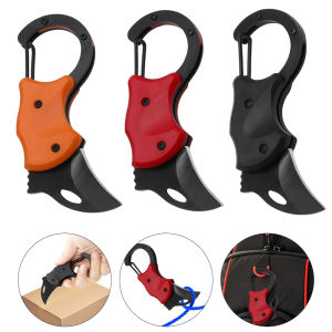 Portable Small Pocket Cutter Carabiner Cutter Box Cutter Keychain Folding Mini Cutter Unboxing Tools Gadgets For Outdoor