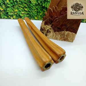 once pipa klokotan kayu kemuning emas model belimbing segi 6 B19
