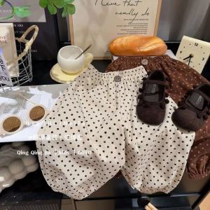 Childrens Autumn Plaid Corduroy Carrot Pants Boys Casual Trousers Simple Match All-Match Loose Polyester Fiber Harbin Pants