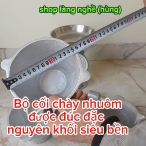 Bộ cối chày gang nhuôm đúc nguyên khối hàng dày dặn loại 1