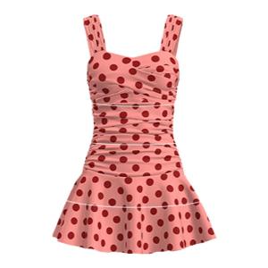 Atlantic Beach | French Retro Polka Dot One-Piece Swimsuit for Vacation