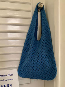 JIFANPAUL | Large Capacity Retro Blue Shoulder Bag