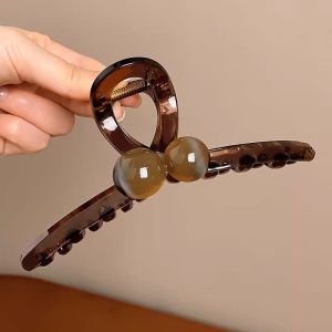 Large Size Shark Hair Clip Womens Summer Hair Accessories Sparkling Diamond Beads Hair Grips Fashionable Hair Decorations