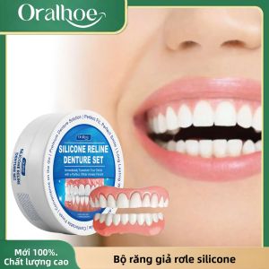 Bộ Răng Giả Silicon Mềm Toàn Bộ - Mặt Dán Răng Trên Và Dưới Cho Độ Vừa Khít Hoàn Hảo Bảo Vệ Sức Khỏe Răng Miệng Ngăn Ngừa Rụng Tăng Cường Sự Tự Tin Răng Giả