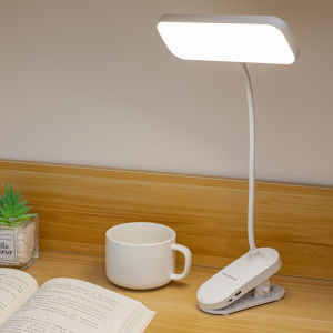 Reading Lamp LED Clip On Light Eye-Caring USB Rechargeable Dimmable 3 Color Temperatures for Bedside Study Dorm Bedroom Desk