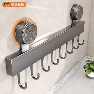 Kitchen Storage Rack Hook Multifunctional No Drilling Pot Spoon Utensil Storage Shelf L-Shaped Design Plastic Material