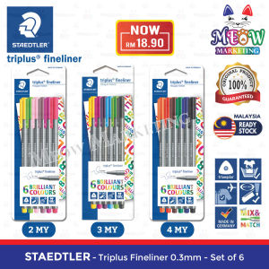 Staedtler Triplus Fineliner 0.3mm Art Drawing Colour Pens (334 SB6CS SB10) - Set of 6 / Set of 10