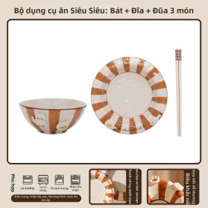 Bát Đa Năng Thiết Kế Mèo Xiêm Dễ Thương