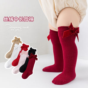 Tất Dài Mùa Xuân Thu Bằng Cotton Nguyên Chất Cho Bé Gái Tất Dài Đến Giữa Bắp Chân Có Nơ Bướm Tất Cotton Cho Trẻ Sơ Sinh Tất Cotton Cho Trẻ Em