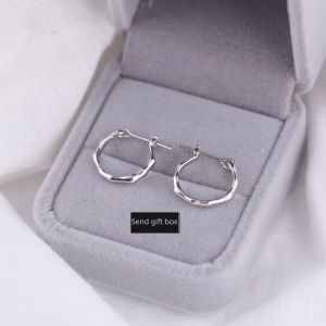 ต่างหูเงินแท้ 925 ไม่ซ้ําใคร ดีไซน์ กระดุมห่วงไม่สม่ําเสมอของเหลว ทันสมัย สไตล์เกาหลี ผู้หญิง อุปกรณ์เครื่องประดับ
