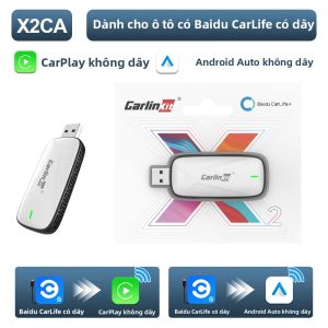Bộ Chuyển Đổi Không Dây Carlinkit X1CA X2CA Android Auto & CarPlay Kết Nối Tự Động WiFi BLE Cho Điện Thoại iPhone & Android Đen/Trắng