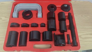 21PCS Ball Joint Press Kit Carbon Steel C-Type Puller Ball Joint Remover Separator Lower Swing Arm Auto Repair Tool Set for Garage Vehicle Maintenance