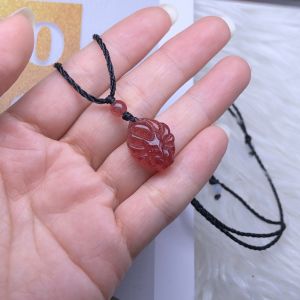 Dây Chuyền Sói Sói Đuôi Chín Hạt Ngọc Trai Quả Mâm Xôi Màu Đỏ Của Thiên Nga Tự Nhiên Cho Phụ Nữ Quà Tặng Cho Bạn Thân